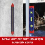 WORKPRO WP262038 225MM Manyetik Şoka Dayanıklı Torpedo Su Terazisi - Görsel 6