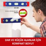 WORKPRO WP262038 225MM Manyetik Şoka Dayanıklı Torpedo Su Terazisi - Görsel 7