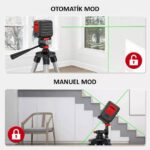 KOBB KBL90GTP 30 Metre Profesyonel Yatay ve Dikey Otomatik Hizalamalı Yeşil Çapraz Çizgi Lazer Distomat + Tripod - Görsel 2