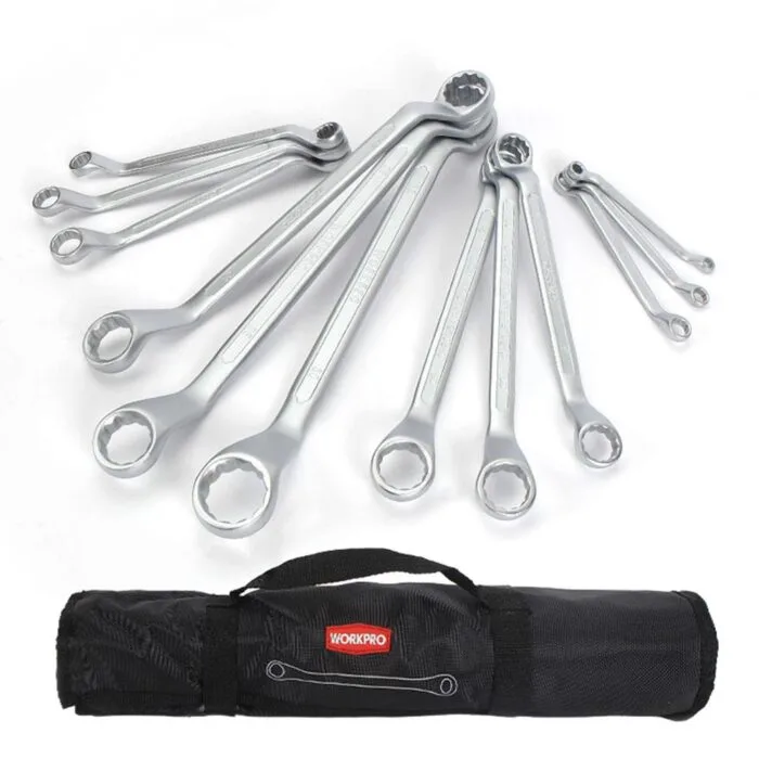WORKPRO WP202510 6-32mm 12 Parça CR-V Profesyonel İki Ağızlı Yıldız Anahtar Takımı + Bez Taşıma Kılıfı - Görsel 2