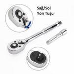 WORKPRO WP202536 39 Parça 3/8’’ 1/4’’ CR-V Metrik/İnç Profesyonel Lokma Takımı - Görsel 5