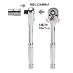 WORKPRO WP202536 39 Parça 3/8’’ 1/4’’ CR-V Metrik/İnç Profesyonel Lokma Takımı - Görsel 6