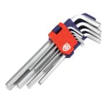 WORKPRO WP222004 9 Parça CR-V Uzun Boy Metrik Profesyonel Allen Anahtar Takımı - Görsel 3