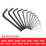 WORKPRO WP222018 30 Parça Uzun Boy CR-V Metrik/İnç Profesyonel Allen Anahtar Takımı - Görsel 3