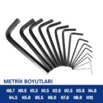 WORKPRO WP222018 30 Parça Uzun Boy CR-V Metrik/İnç Profesyonel Allen Anahtar Takımı - Görsel 4