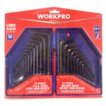 WORKPRO WP222018 30 Parça Uzun Boy CR-V Metrik/İnç Profesyonel Allen Anahtar Takımı - Görsel 9