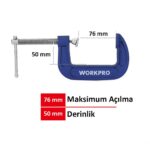 WORKPRO WP232018 75mm G Tipi İşkence - Görsel 2