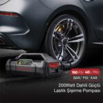 Lokithor APARTX4000 12V 4000Amp Li-Polimer Akıllı Akü Takviye + Pompa + Powerbank + Led Lamba - Görsel 6