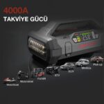 Lokithor APARTX4000 12V 4000Amp Li-Polimer Akıllı Akü Takviye + Pompa + Powerbank + Led Lamba - Görsel 7