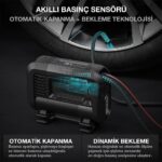 NOCO AIR20 12Volt Akü Bağlantı Maşalı 100 PSI Ayarlanabilir Dijital Basınç Göstergeli Profesyonel Lastik Şişirme Pompası - Görsel 5