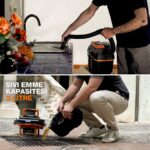 WORX WX031.9 20Volt 200W/16Kpa Li-ion Kömürsüz Flexi Esnek Hortumlu Islak/Kuru Süpürge & Üfleme (Akü Dahil Değildir) - Görsel 4