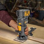 CAT DX82B 18Volt Şarjlı Kömürsüz 6mm Devir Ayarlı Profesyonel Avuç İçi El Frezesi Formika Tıraşlama (Akü Dahil Değildir) - Görsel 4