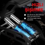 KOBB KB5402D Çift Pistonlu Dokunmatik Dijital Basınç Göstergeli Ayak Pompası + Taşıma Kılıfı - Görsel 3