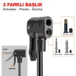 KOBB KB5402D Çift Pistonlu Dokunmatik Dijital Basınç Göstergeli Ayak Pompası + Taşıma Kılıfı - Görsel 9