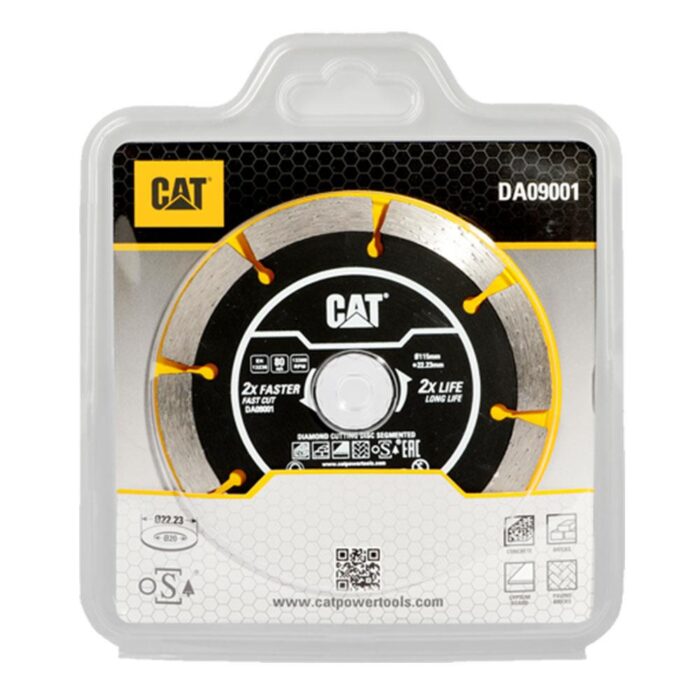 CAT DA09001 115mm Profesyonel Beton, Tuğla, Parke Taşı Elmas Kesme Diski (Soketli, Aralıklı Kenar) - Görsel 2