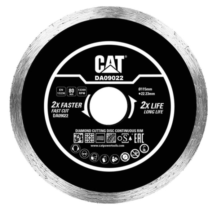 cat-da09022-115mm-profesyonel-fayans-seramik-mermer-elmas-kesme-diski-surekli-kenar-23242 CAT DA09022 115mm Profesyonel Fayans, Seramik, Mermer Elmas Kesme Diski (Sürekli Kenar) - Görsel 1