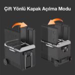 Coolist CLK65W 12/24Volt 220Volt 65 Litre Çift Bölmeli Tekerlekli Outdoor Kompresörlü Oto Buzdolabı/Dondurucu - Görsel 8