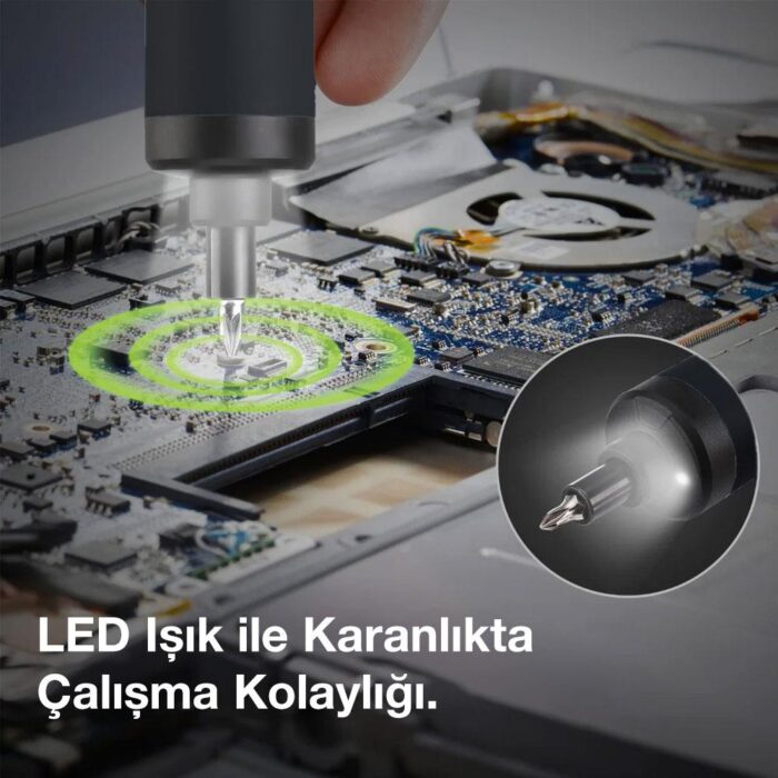 CAT DX1110 3.6Volt/1.5Ah. Li-ion Akıllı Şarjlı Tornavida + 26 adet Bits Uç - Görsel 5