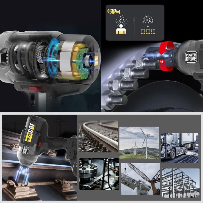 CAT DX73B 18Volt 1700/2100Nm Kömürsüz Profesyonel Şarjlı Somun Sıkma (Akü Dahil Değildir) - Görsel 7
