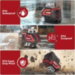 KOBB KBL32G Profesyonel Li-ion Yatay 360° ve Dikey Otomatik Hizalamalı Yeşil Nokta Şakül ve Yeşil Çapraz Çizgi Lazer - Görsel 10