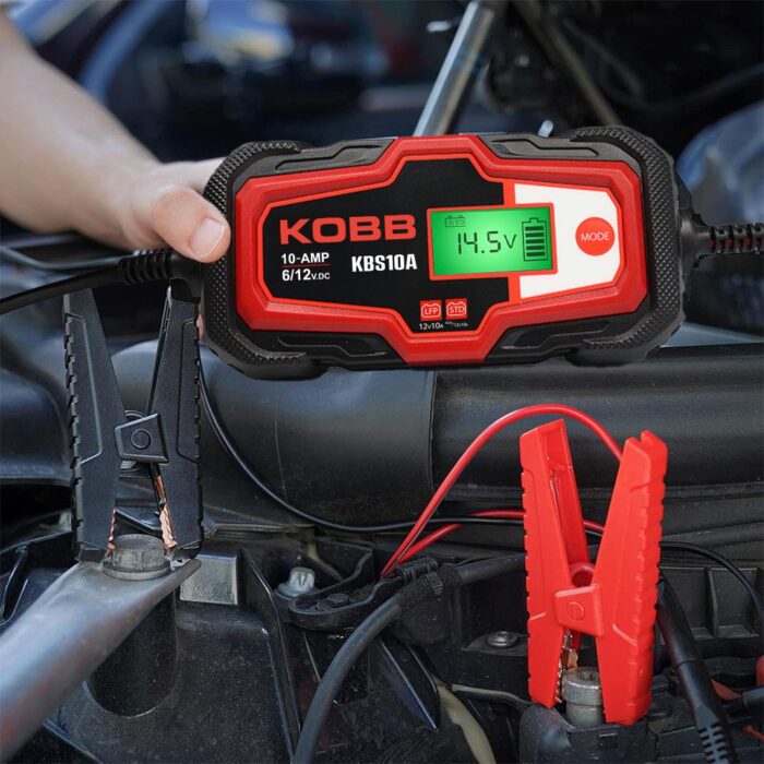 KOBB KBS10A 6/12V 200A Dijital Akü Şarj / Akü Bakım / Desülfatör ve Power Supply - Görsel 4