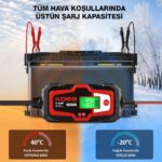 KOBB KBS6A 6/12V 150A Dijital Akü Şarj / Akü Bakım / Desülfatör ve Power Supply - Görsel 3