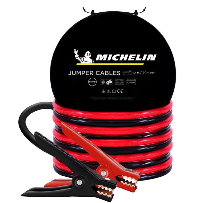 Michelin ML4002 6V/12V/24V 500Amper 2,5Metre 10mm² Akü Takviye Kablosu - Görsel 1