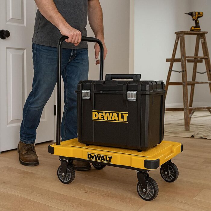 DEWALT DWT710 200Kg Profesyonel Katlanabilir Dört Tekerlekli Yük ve Paket Taşıma Arabası - Görsel 3