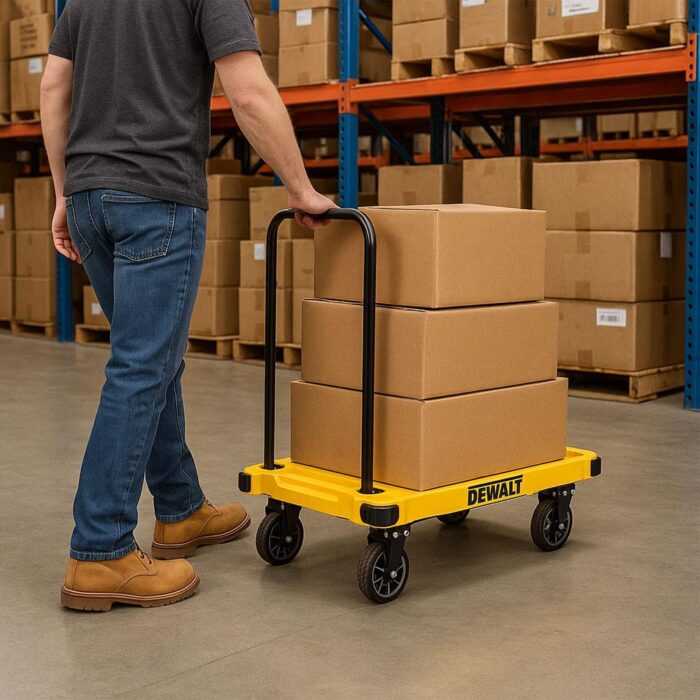 DEWALT DWT710 200Kg Profesyonel Katlanabilir Dört Tekerlekli Yük ve Paket Taşıma Arabası - Görsel 7