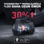 KOBB KB180 12Volt 150 PSI Ayarlanabilir Dijital Basınç Göstergeli Lastik Şişirme Pompası - Görsel 7