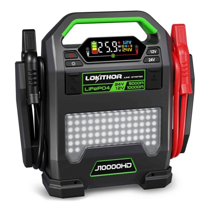 Lokithor J10000HD 12V/24V 10.000Amp LiFePO4 Akıllı Akü Takviye + Powerbank + Led Lamba - Görsel 2