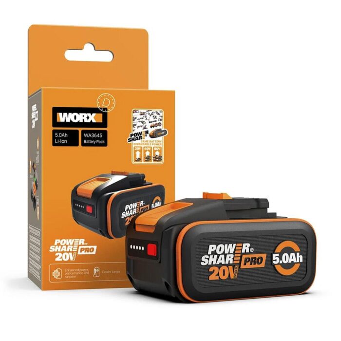 WORX WA3645 20Volt 5.0Ah Li-ion PowerShare Pro Yedek Akü - Görsel 1
