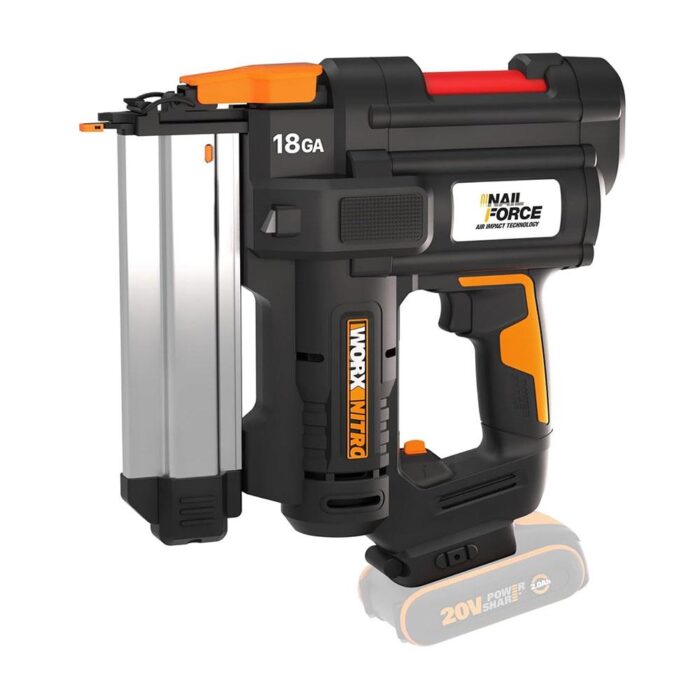 WORX WX842.9 20Volt 15-50mm Profesyonel Şarjlı Çivi Çakma Makinesi + 2700 Adet Yedek Çivi (Akü Dahil Değildir) - Görsel 2