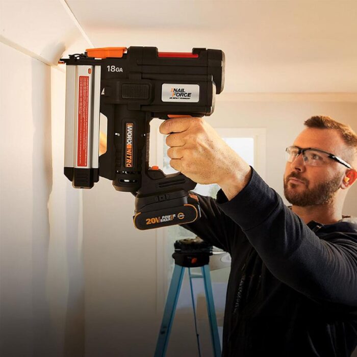 WORX WX842.9 20Volt 15-50mm Profesyonel Şarjlı Çivi Çakma Makinesi + 2700 Adet Yedek Çivi (Akü Dahil Değildir) - Görsel 5