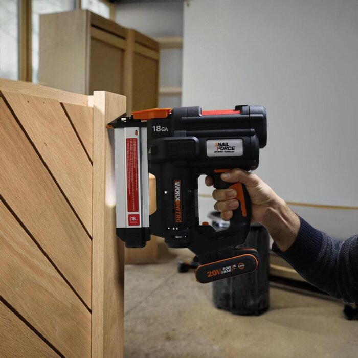 WORX WX842.9 20Volt 15-50mm Profesyonel Şarjlı Çivi Çakma Makinesi + 2700 Adet Yedek Çivi (Akü Dahil Değildir) - Görsel 7