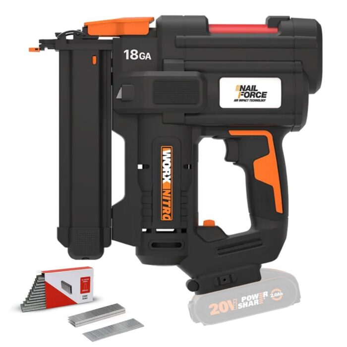 WORX WX844.9 20Volt 16-40mm Profesyonel Şarjlı Zımba Makinesi + 2700 Adet Yedek Zımba (Akü Dahil Değildir) - Görsel 1
